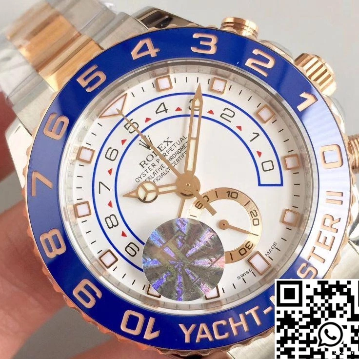 Factory JF Master Rolex Gold Rose White Dial II 116681 Yacht 1125